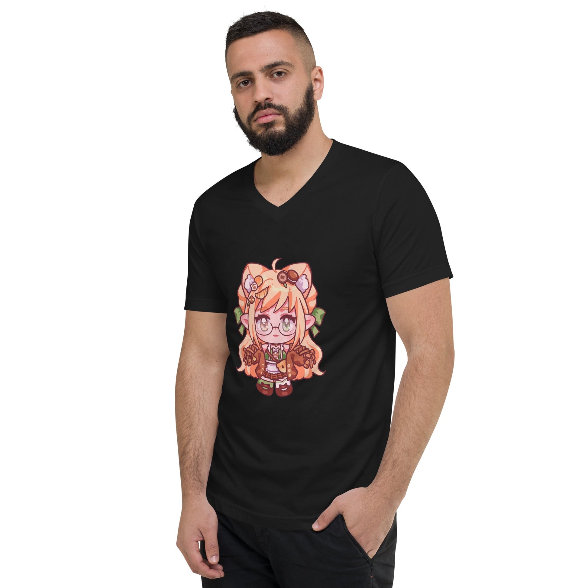 [Nekopan x CM] Chibi Nekopan Unisex V-Neck T-Shirt