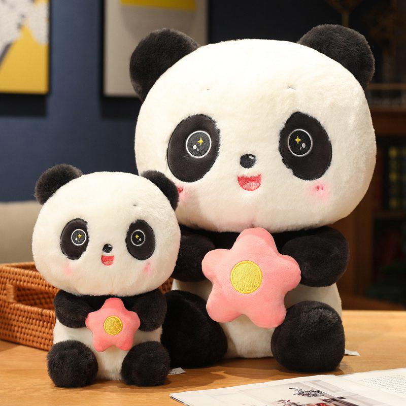 Panda with Flower Plush