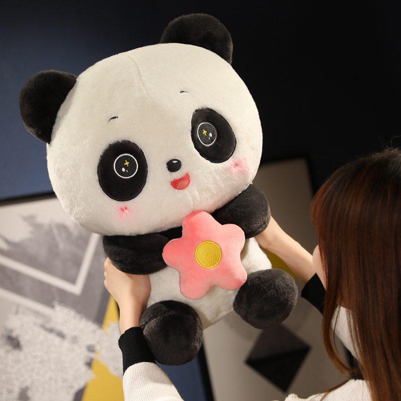 Panda with Flower Plush