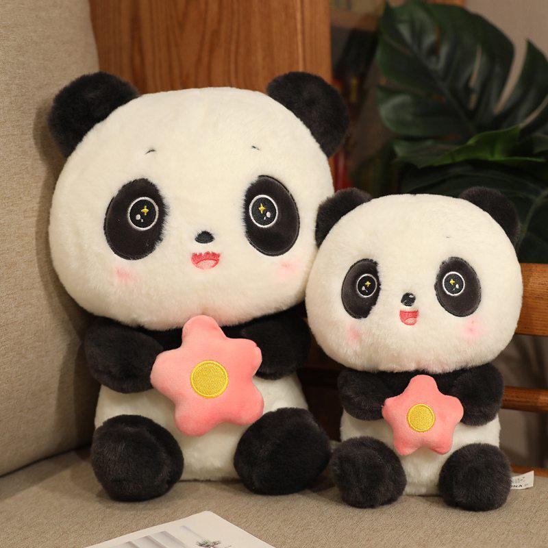 Panda with Flower Plush