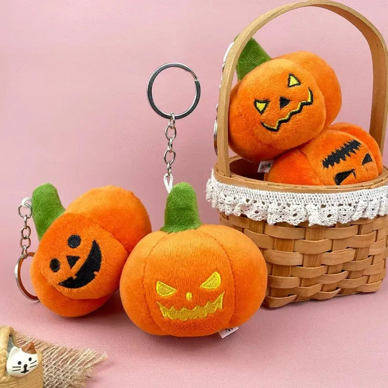 Halloween Pumpkin Keyring Plush