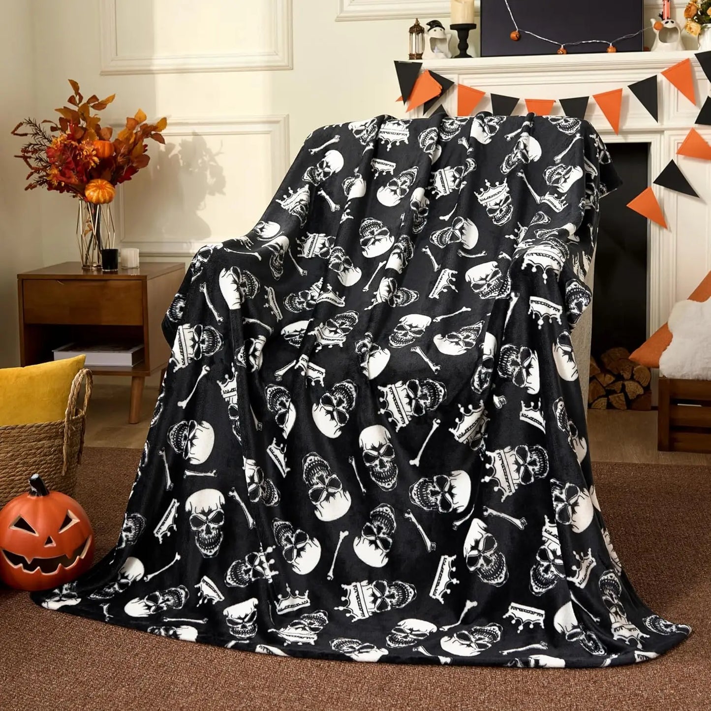 Halloween Throw Fleece Blanket