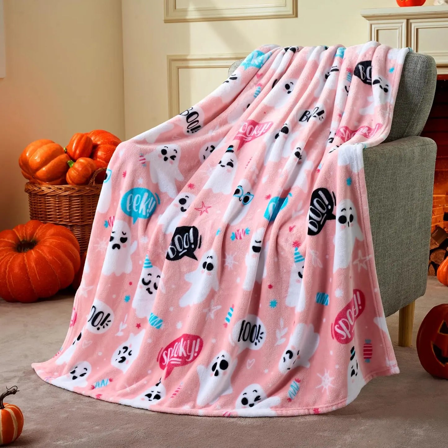 Halloween Throw Fleece Blanket