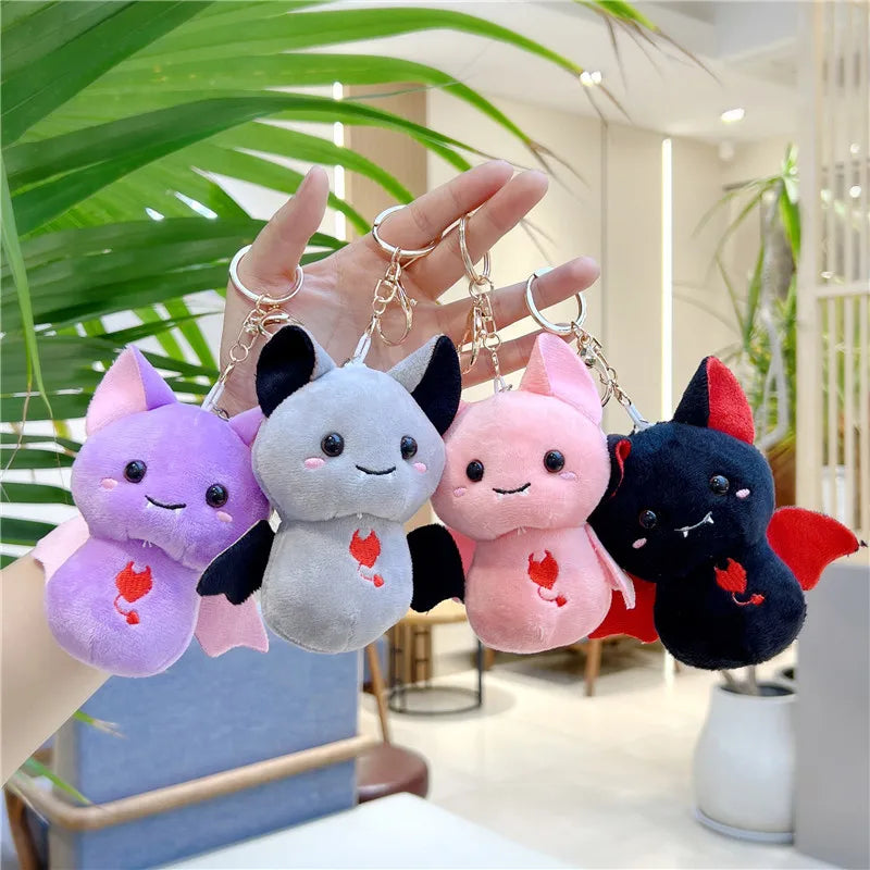 Halloween Happy Bat Pendant Keychain
