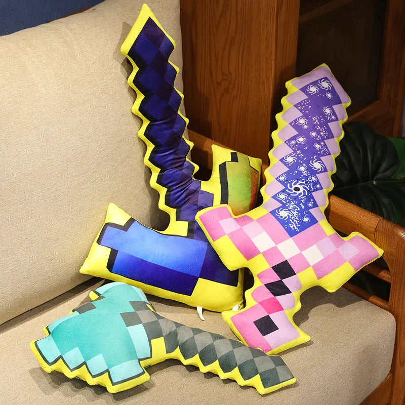 Pixel Gaming Sword Axe Pickaxe Shovel Plush