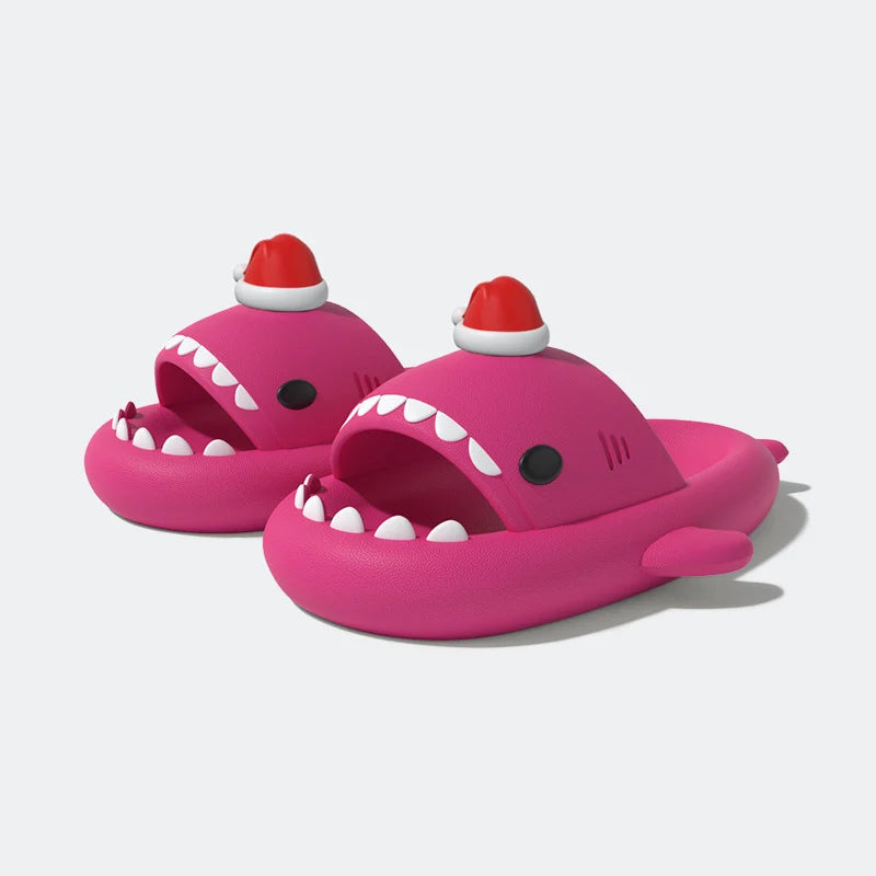Christmas Shark Slippers