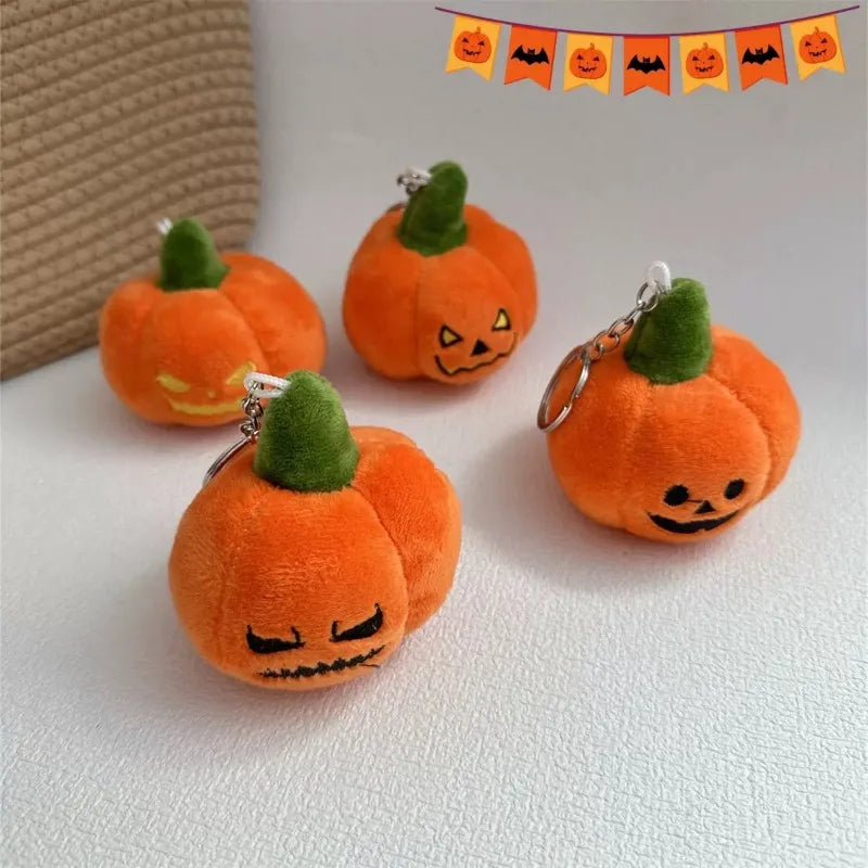 Halloween Pumpkin Keyring Plush