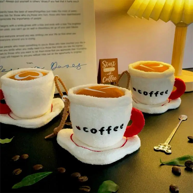 Coffee Cup Keychain Plush