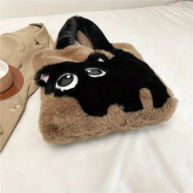 Cute Cat Shoulder Plush Bag
