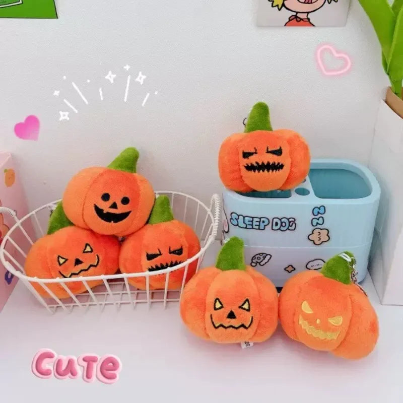 Halloween Pumpkin Keyring Plush