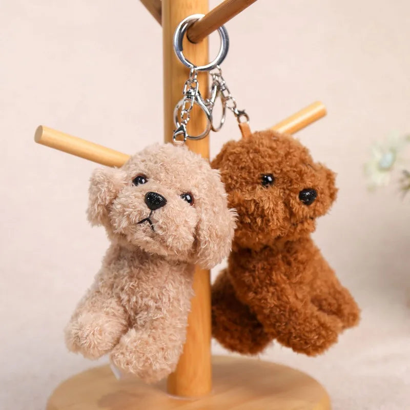 Teddy Poodle Plush Keyring