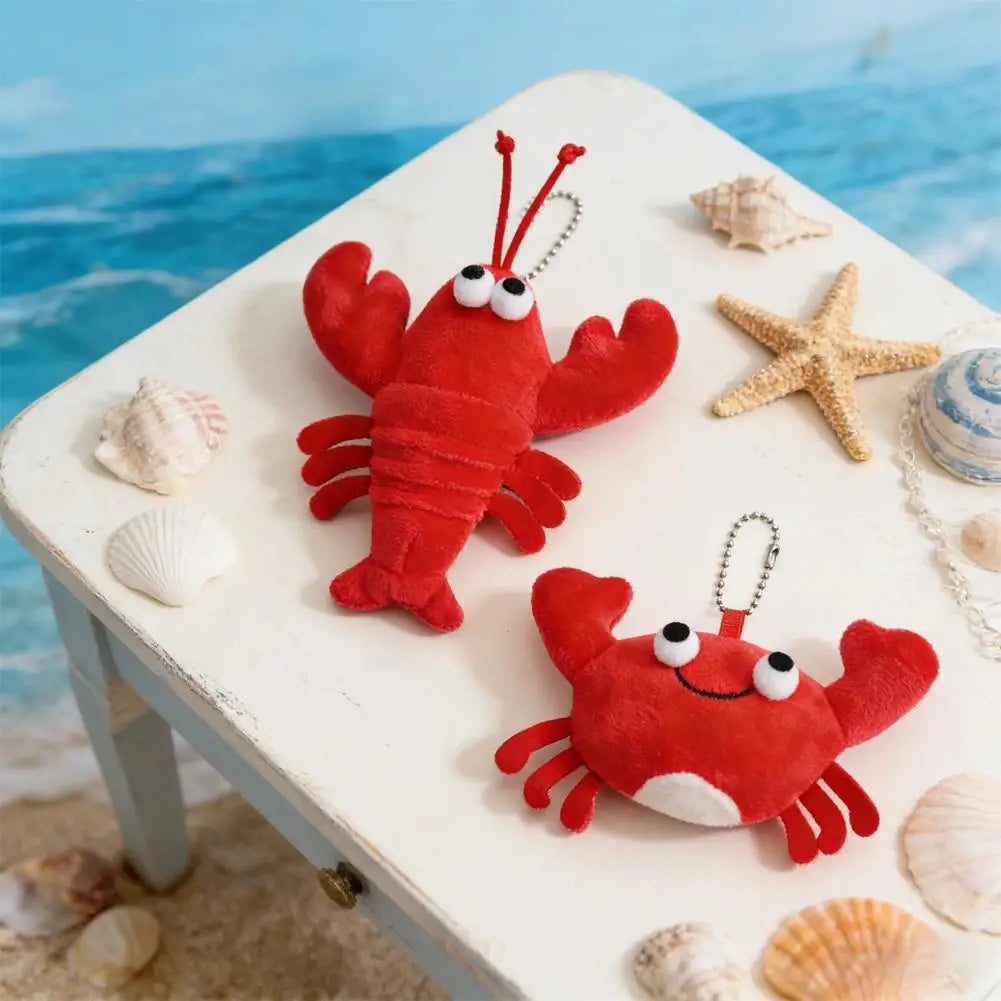 Mini Lobster Crab Plush Keyring