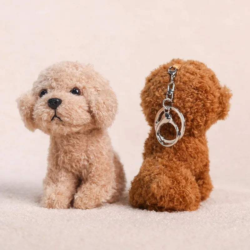 Teddy Poodle Plush Keyring