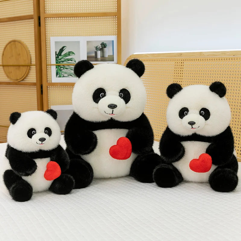 Love Heart Panda Plush