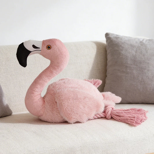 Flamingo Plush Dog Toy