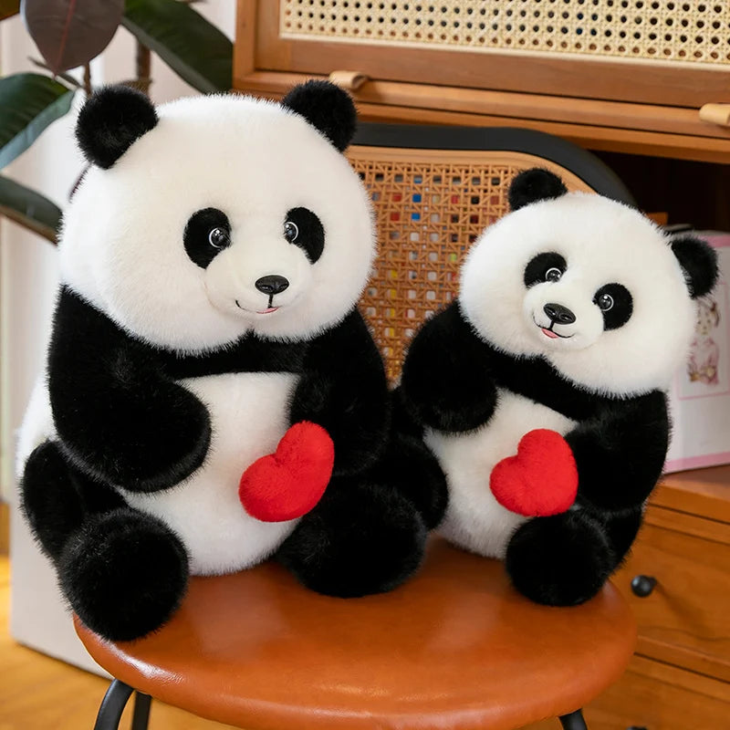 Love Heart Panda Plush