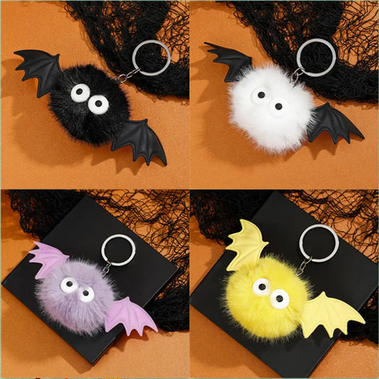 Halloween Bat Soot Sprite Keychain Plush