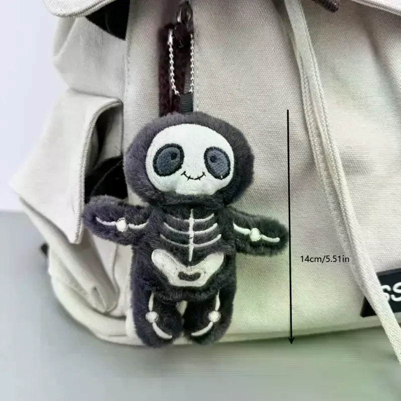 Halloween Mummy Skeleton Keychain Plush