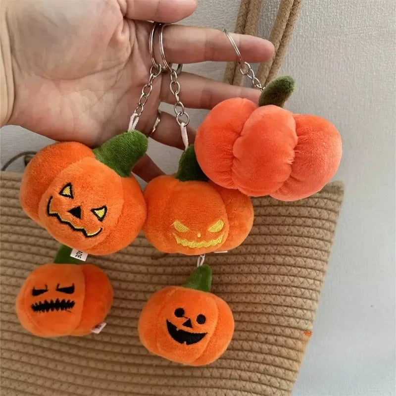 Halloween Pumpkin Keyring Plush