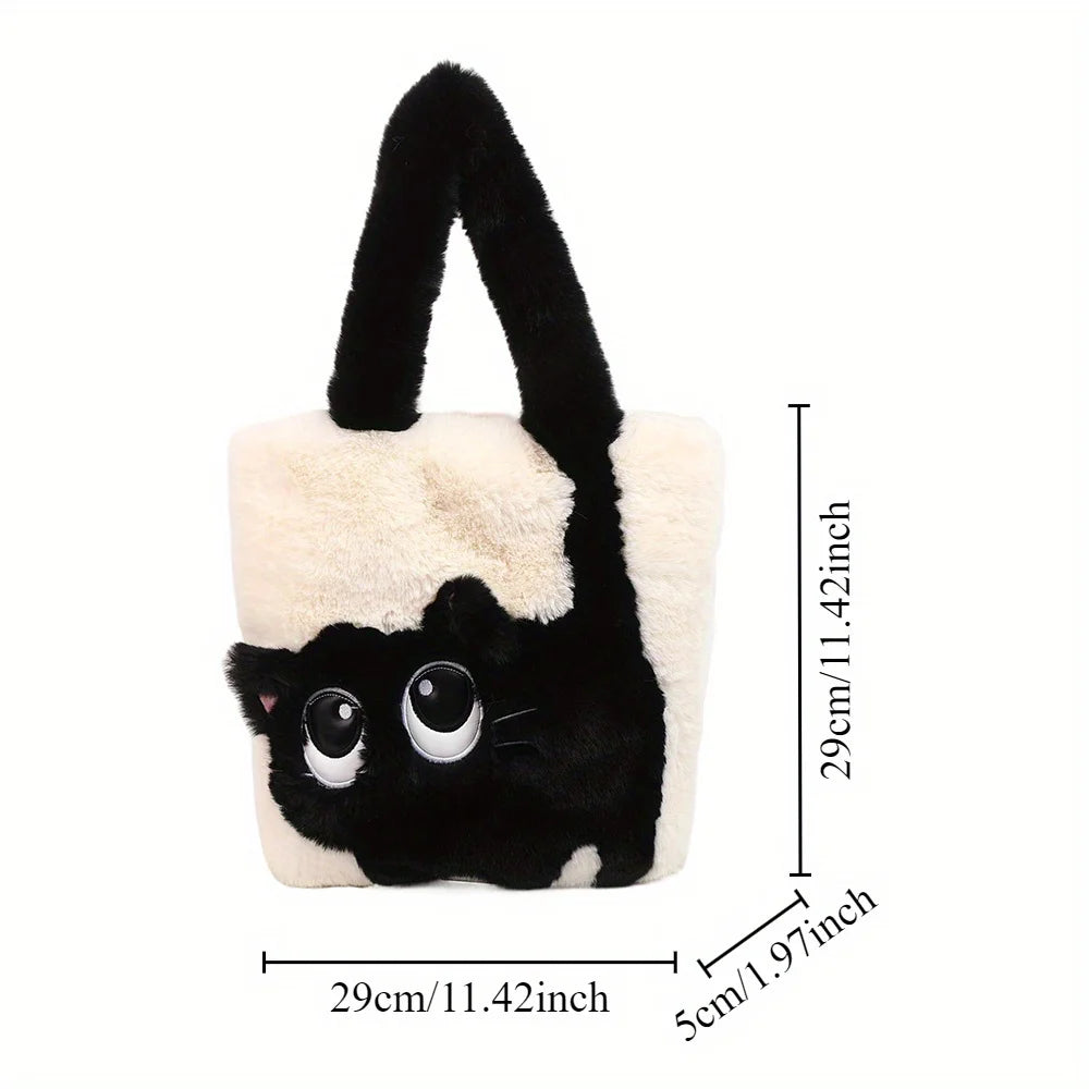 Cute Cat Shoulder Plush Bag