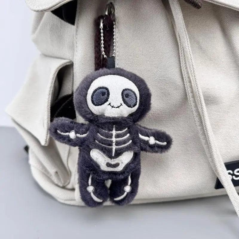Halloween Mummy Skeleton Keychain Plush