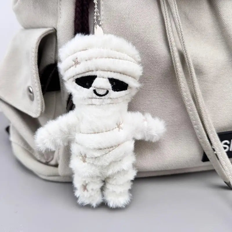 Halloween Mummy Skeleton Keychain Plush