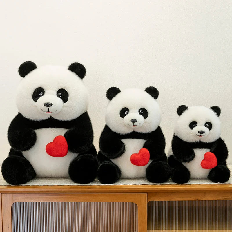 Love Heart Panda Plush