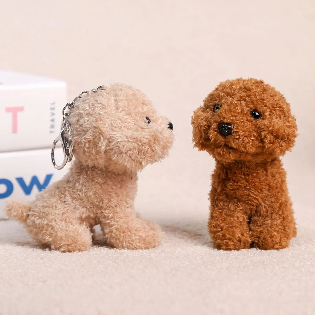 Teddy Poodle Plush Keyring