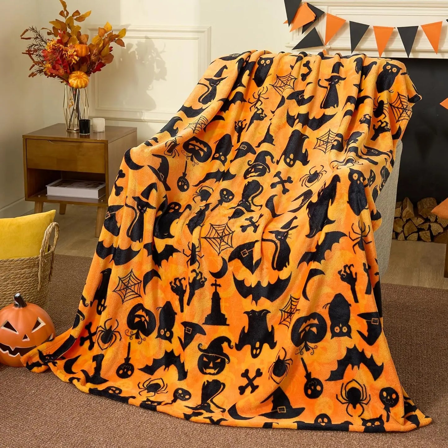 Halloween Throw Fleece Blanket