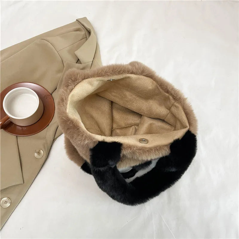 Cute Cat Shoulder Plush Bag