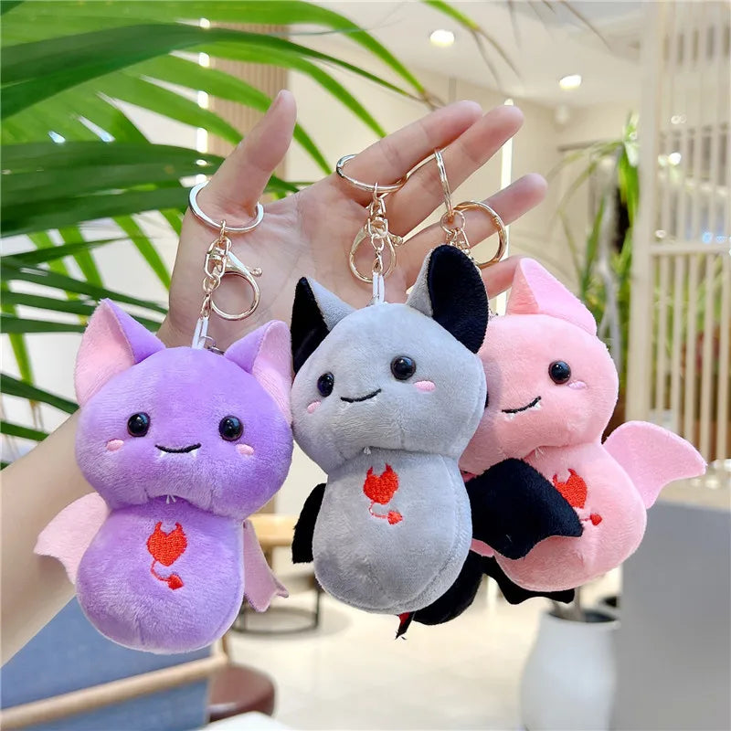 Halloween Happy Bat Pendant Keychain