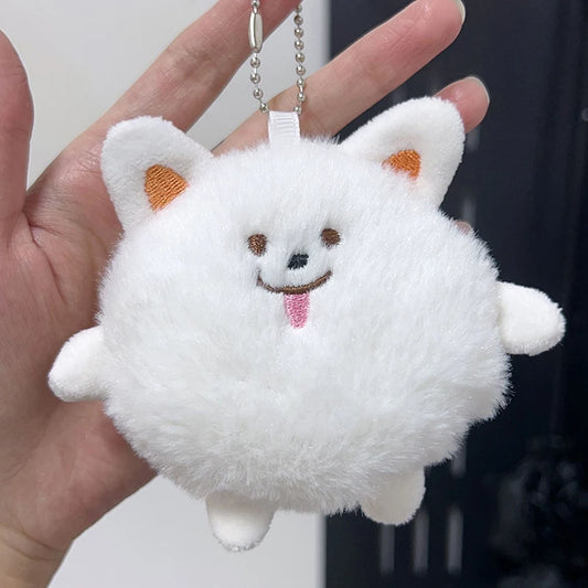 Samoyed Plush Pendant Keychain