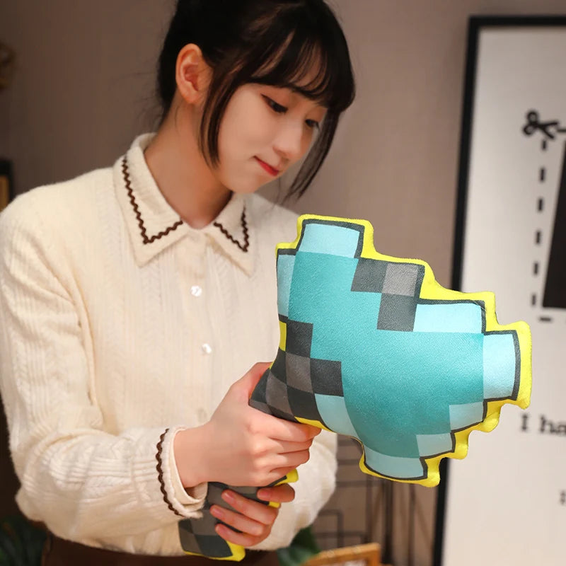 Pixel Gaming Sword Axe Pickaxe Shovel Plush