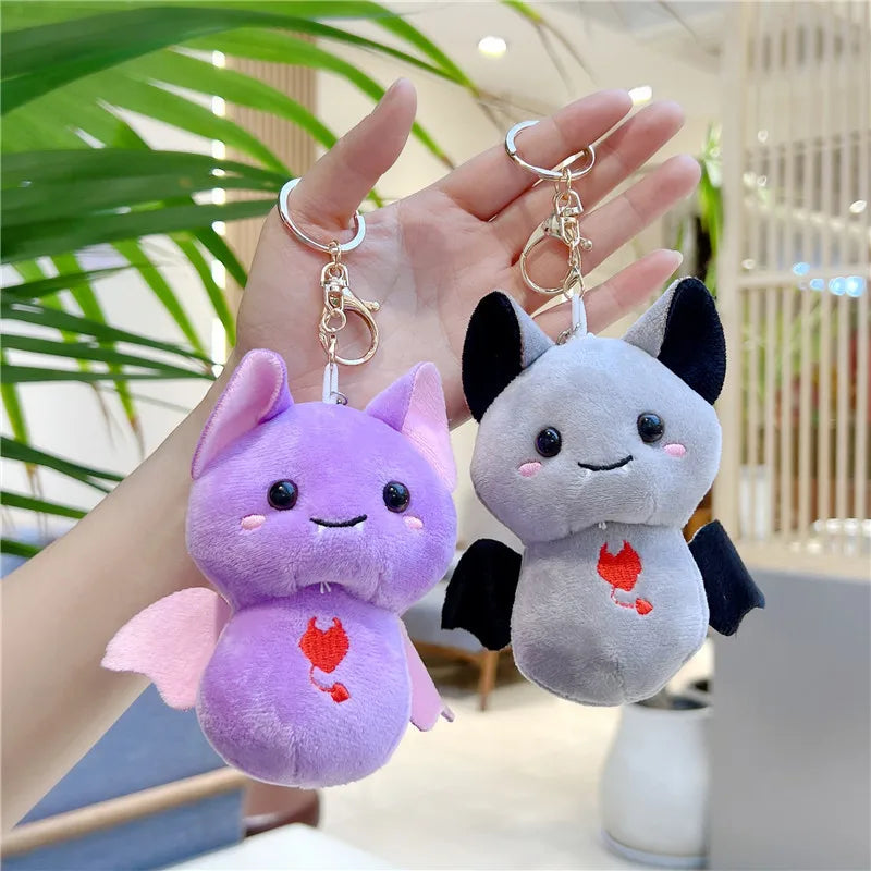 Halloween Happy Bat Pendant Keychain