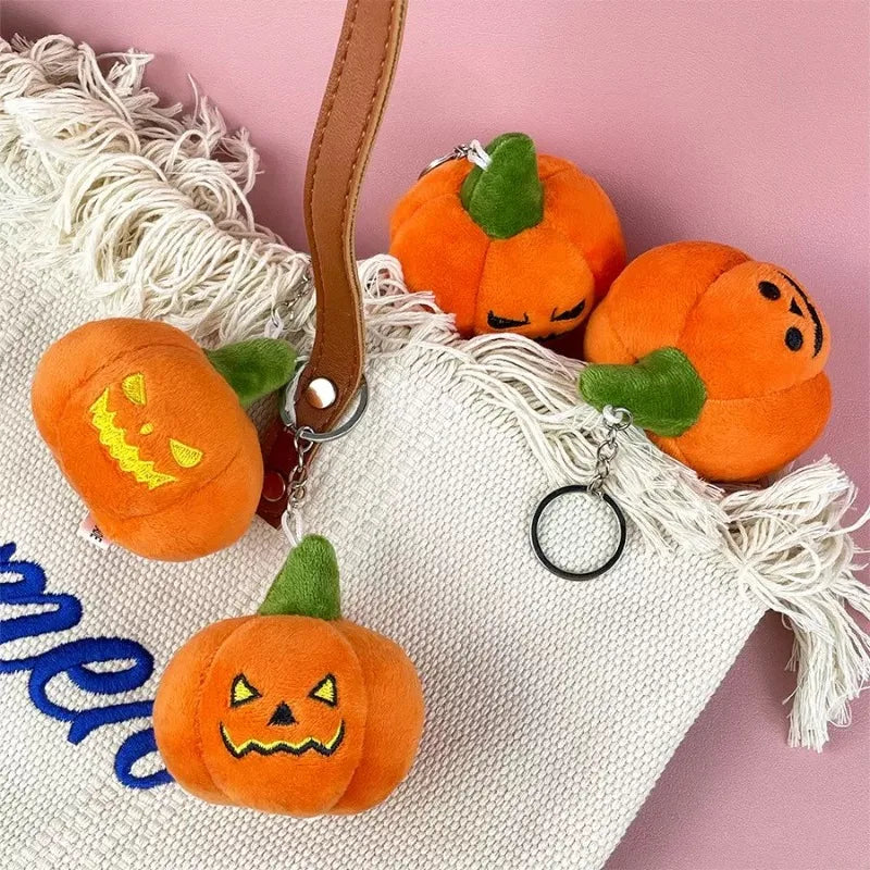 Halloween Pumpkin Keyring Plush
