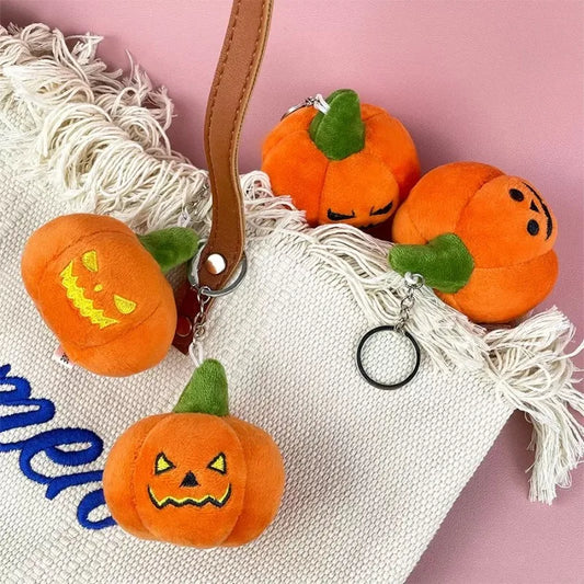 Halloween Pumpkin Keyring Plush