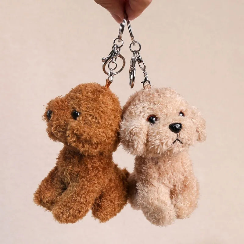 Teddy Poodle Plush Keyring