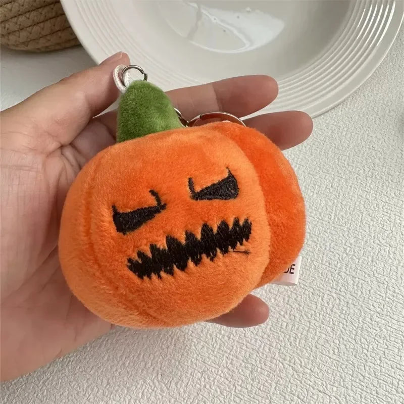 Halloween Pumpkin Keyring Plush