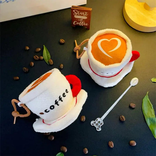 Coffee Cup Keychain Plush