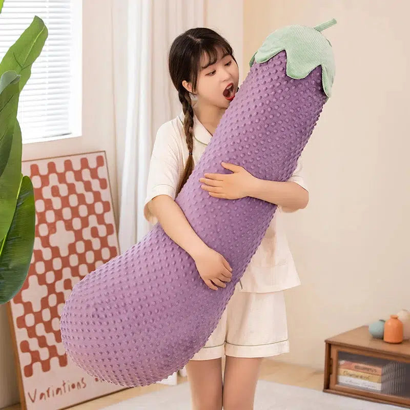 Textured Giant Eggplant Plush