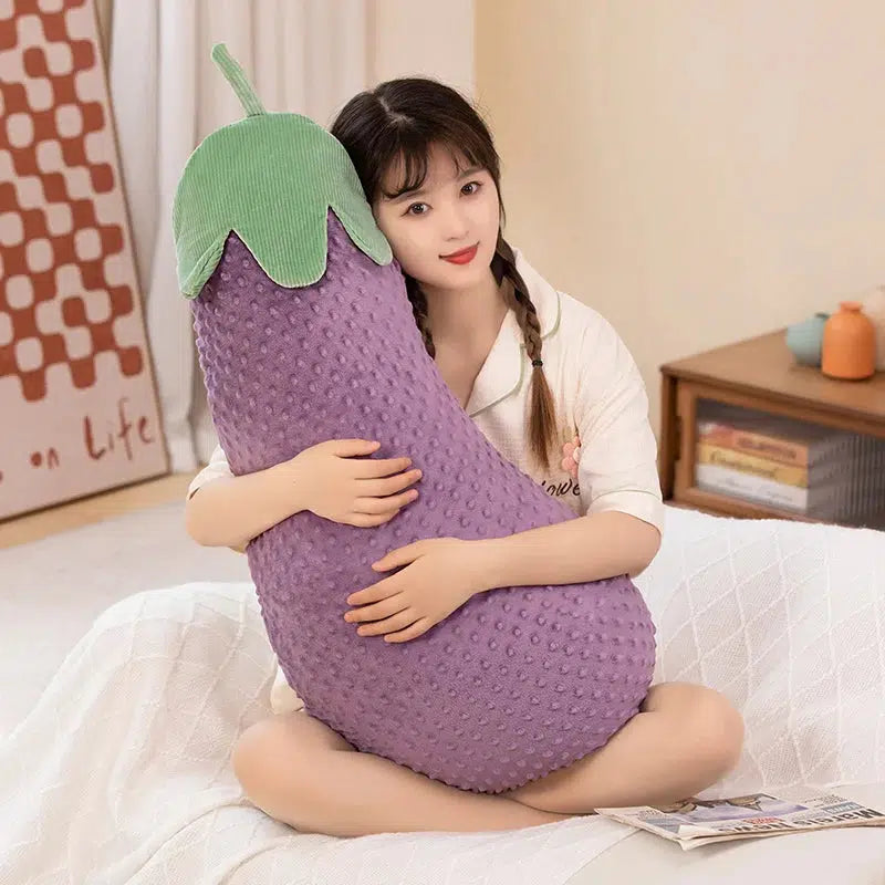 Textured Giant Eggplant Plush