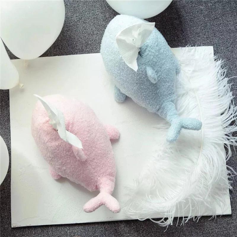 Whale Plush Tissue Box