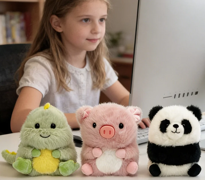 Cute Sitting Animal Plush