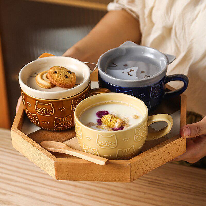 Animal Ceramic 2-in-1 Mug & Tray Lid