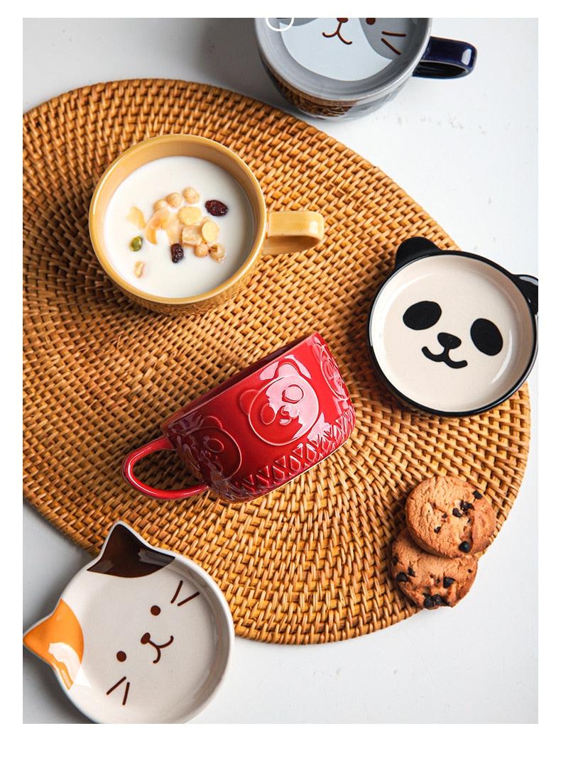 Animal Ceramic 2-in-1 Mug & Tray Lid