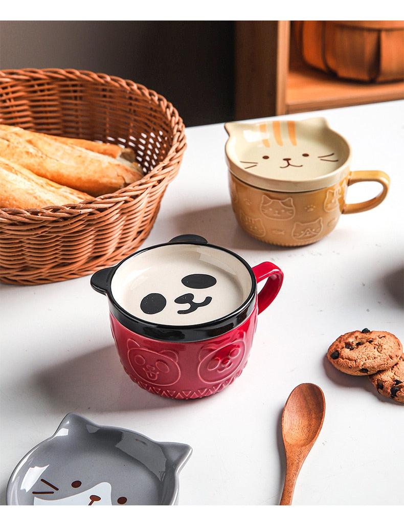 Animal Ceramic 2-in-1 Mug & Tray Lid