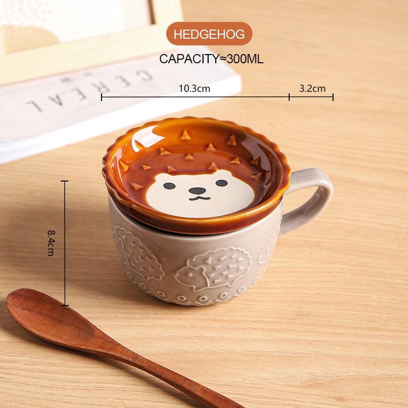 Animal Ceramic 2-in-1 Mug & Tray Lid