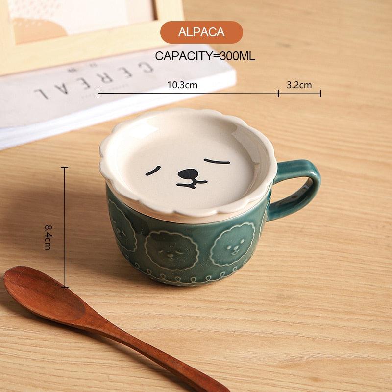 Animal Ceramic 2-in-1 Mug & Tray Lid