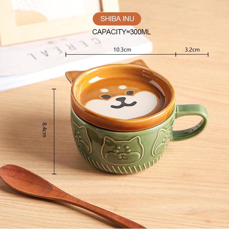 Animal Ceramic 2-in-1 Mug & Tray Lid