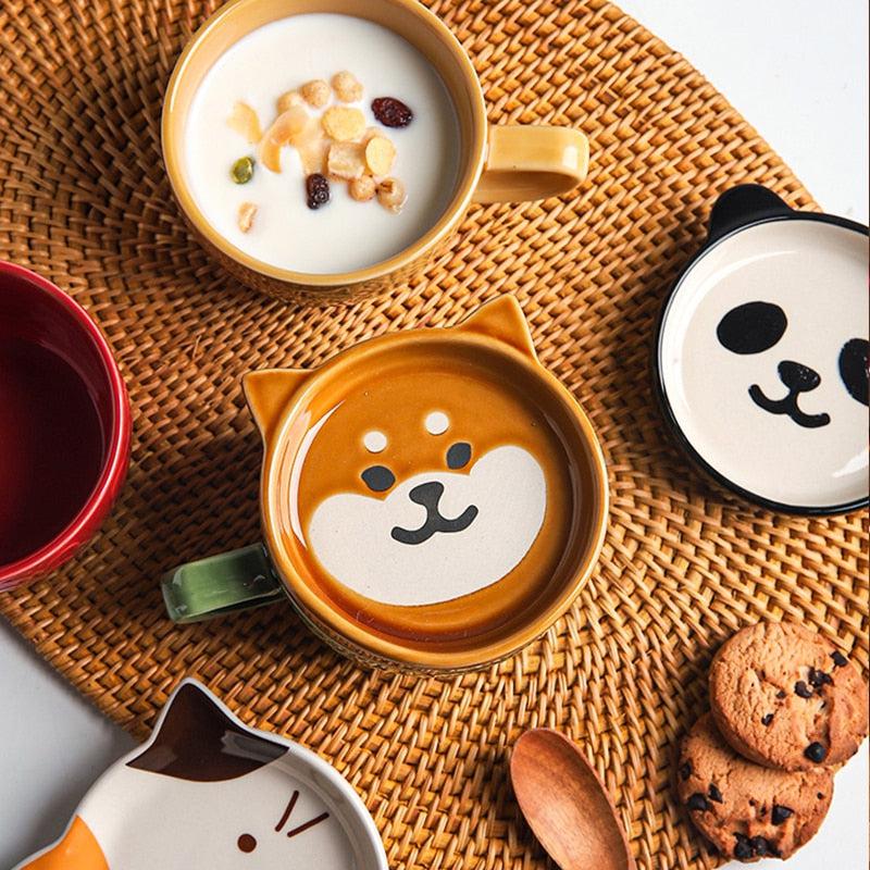 Animal Ceramic 2-in-1 Mug & Tray Lid